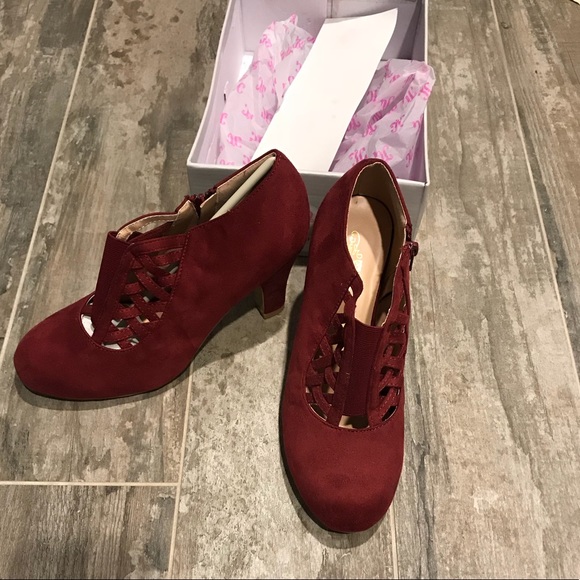 Piper Womens Ankle Pumps Wine | Poshmark